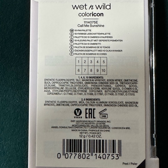 Wet n wild colour icon call me sunshine 10 colour eye shadow  palette  new - Picture 8 of 9